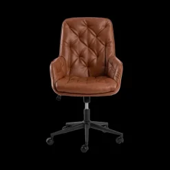 Bureaustoel HANNES PU Retro Brandy