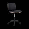Bureaustoel MIKKEL PU Zwart/Eik Fineer