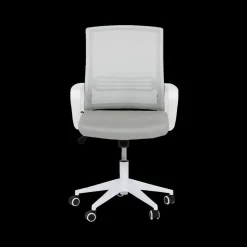 Bureaustoel TEUN Mesh Lichtgrijs/Wit