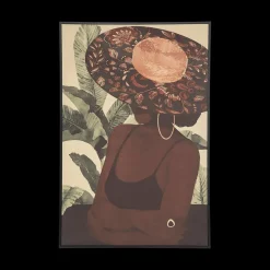 Canvas LADY M/Hoed Bruin/Zwart