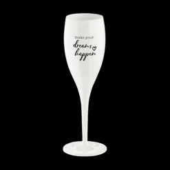 Champagneglas DREAMS HAPPEN 100ml Wit
