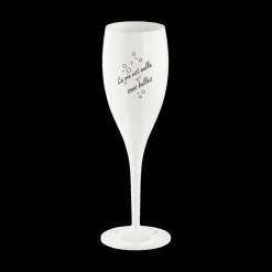 Champagneglas LA VIE EST NULLE 100ml Wit