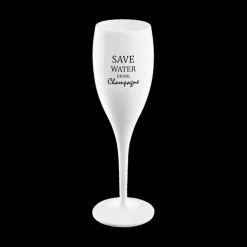 Champagneglas SAVE WATER 100ml Wit
