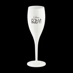 Champagneglas WELCOME BABY 100ml Wit