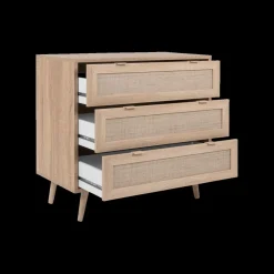 Commode EIVISSA 3L Sonoma Eik/Riet