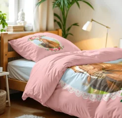 Dekbedovertrek CUTE HORSE 140 Roze