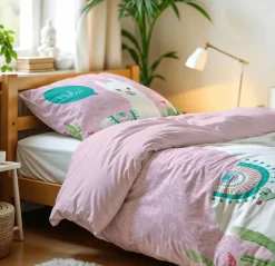 Dekbedovertrek HOLA LAMA 140 Roze