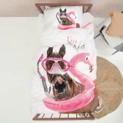 Dekbedovertrek I'M SEAHORSE 140 Wit