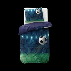 Dekbedovertrek LIVE FOOTBALL 140 Blauw