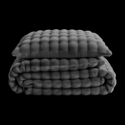 Dekbedovertrek POMPOM 240 Antraciet