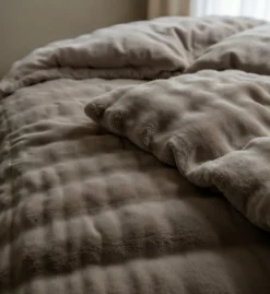 Dekbedovertrek POMPOM 240 Taupe