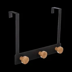 Deurkapstok ELIM Zwart Metaal/Bamboe