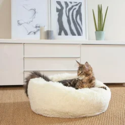 Dierenkussen WOEZEL Rnd S Ecru