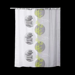 Douchegordijn ZEN Grijs Incl. 12Haak