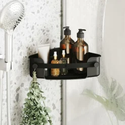 Doucherek FLEX GEL-LOCK Hoek Zwart