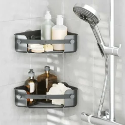 Doucherek FLEX GEL-LOCK Hoek Zwart