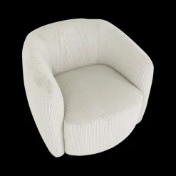 Draaizetel SVEA Beige Ribfluweel