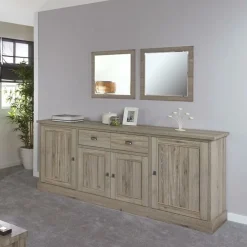 Dressoir COTTON laag Kristal Eik Licht Bruin B215