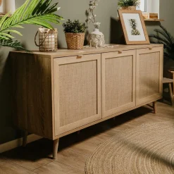 Dressoir EIVISSA Sonoma Eik/Riet B150