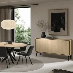 Dressoir NESTOR Eik/Zwart B163