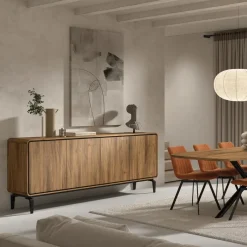 Dressoir NESTOR Walnoot/Zwart B235