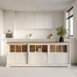 Dressoir TOLUCA Lariks/Old Teak met Glas B233