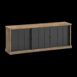 Dressoir TOLUCA Old teak/Zwart B233