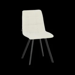 Eetkamer CASTELLO: Dressoir + Vitrinekast + Tafel 180x98 + 4X stoelen ERVI Cream