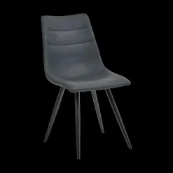 Eetkamer CREW: Dressoir + Glaskast + Tafel 200x100 + 4 stoelen LORRY Zwart