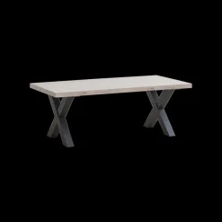 Eetkamer JASMUND: Dressoir + Glaskast B132,5 + Eettafel 190x95 + 4x Stoelen Dodge