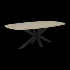 Eetkamer LATINA: Dressoir + Glaskast + Eettafel 220x120 + 4x Stoelen CLAUDIA Chicago Truffle