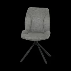 Eetkamer TEODOR: Dressoir + Vitrinekast + Eettafel ABBEY 230x100 + 4x stoelen INDIGO Mouse Grey