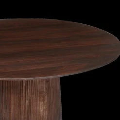 Eettafel DOMINGO Mango Donkerbruin Ø130