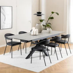 Eettafel FERRIS Keramiek Grijs 200/240x100