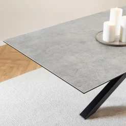 Eettafel FERRIS Keramiek Grijs 200/240x100