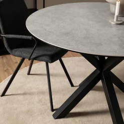 Eettafel FERRIS Keramiek Grijs Ø119