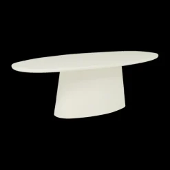 Eettafel KRETA Ovaal 240x115 Microcement Wit