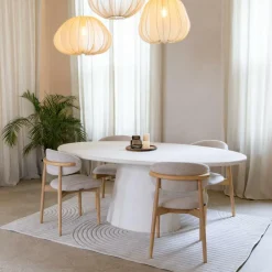 Eettafel KYTHIRA Ovaal 240x120 Microcement