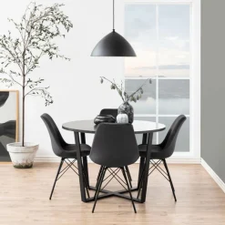 Eettafel MAITE Marble Black Ø110cm