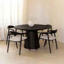 Eettafel MARANZA Ø130 Mangohout Bruin