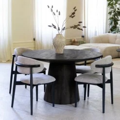 Eettafel MARANZA Ø130 Mangohout Bruin