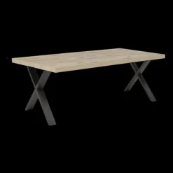 Eettafel met X-poot ABBEY Canyon Oak 200x100
