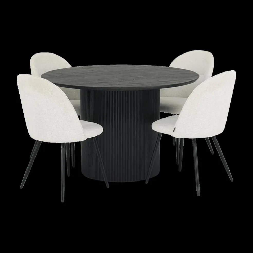 Eettafel PORTO Decor Donkerbruin Ø120