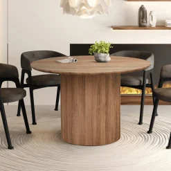 Eettafel PORTO Decor Oude Eik Ø120