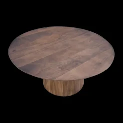 Eettafel SUNDAR Rond Ø130 Mango Donkerbruin