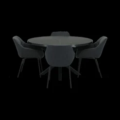 Eettafel Verlengbaar SILVA Noir Ø140/Ø180