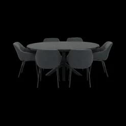 Eettafel Verlengbaar SILVA Noir Ø140/Ø180