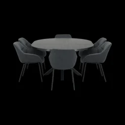 Eettafel Verlengbaar SILVA Noir Ø140/Ø180