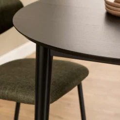 Eettafel Verlengbaar VEZNA Ø115/Ø154 Zwart Eikfineer