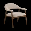 Fauteuil COLETTE Monza Beige - Poot Walnoot